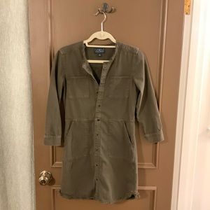 Lucky Brand green khaki button down jacket